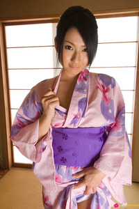 Haruka's Sweet Naked Tits Under The  Kimono