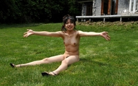 Nude virgin showing off