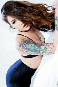 Crazy tattooed Zara stripping