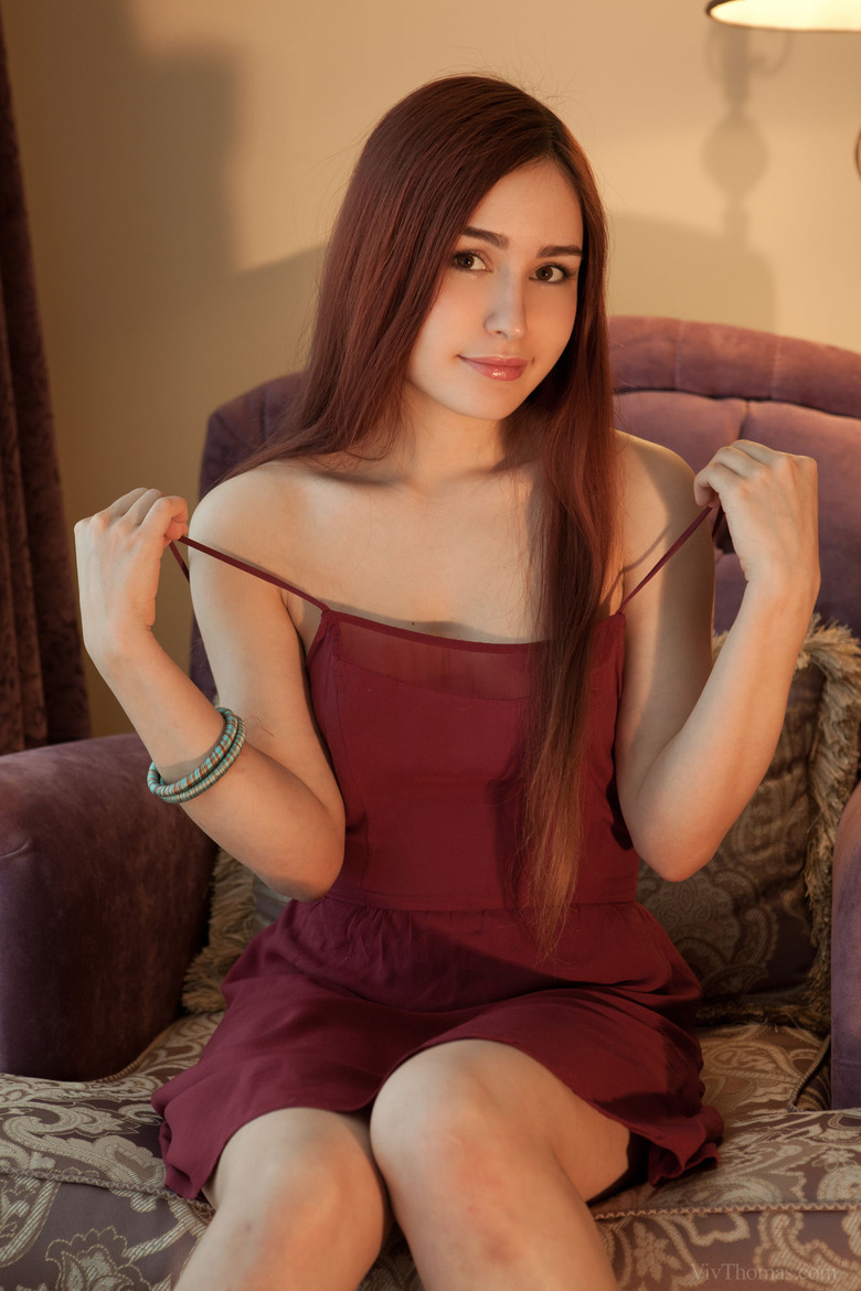 Kylie D Sure Looks Cute Tugging On Her Long, Auburn Hair